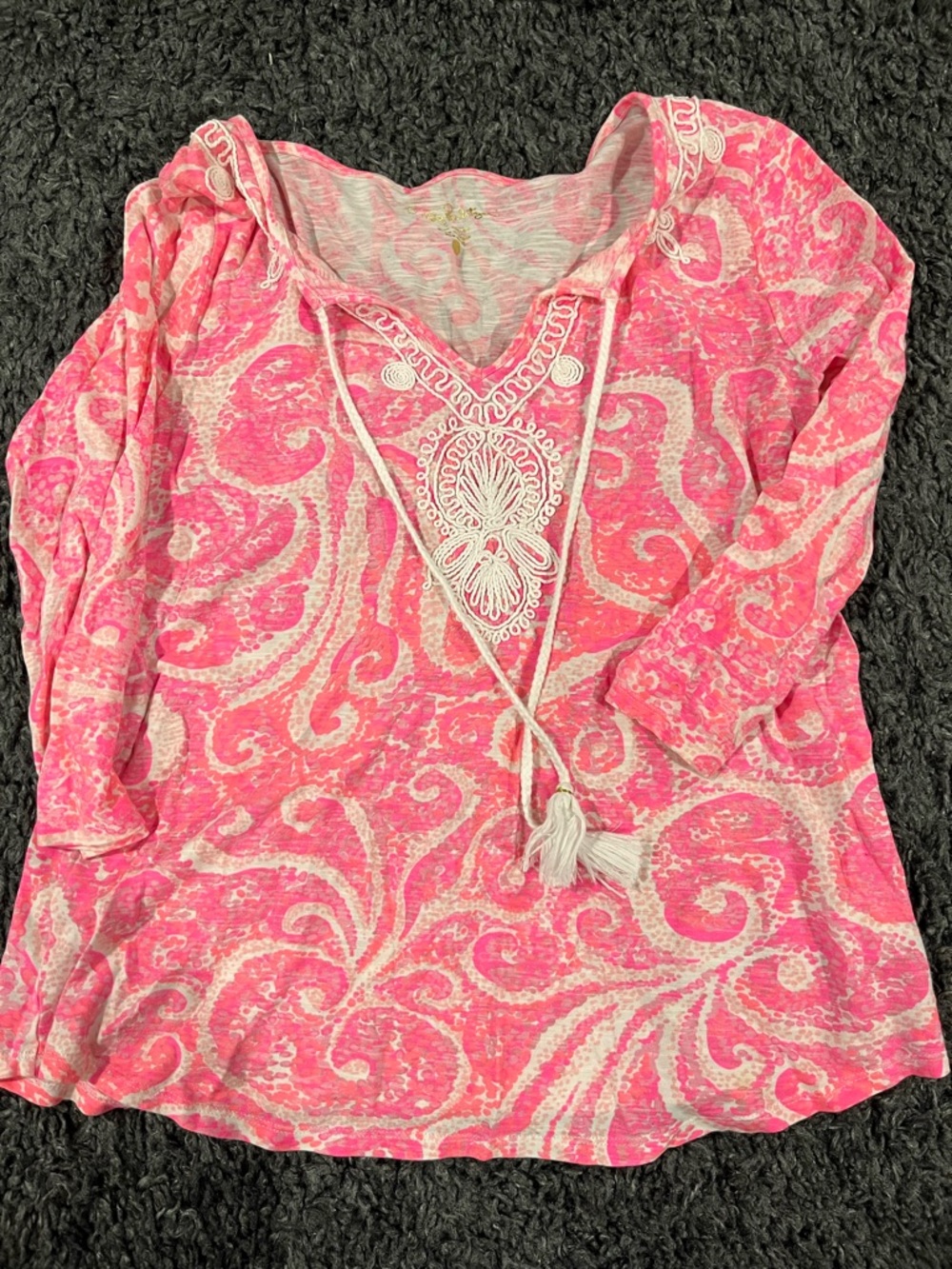 Lilly Pulitzer Holly Top Pink Pout Size Small